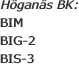 Hgans BK: BIM BIG-2 BIS-3